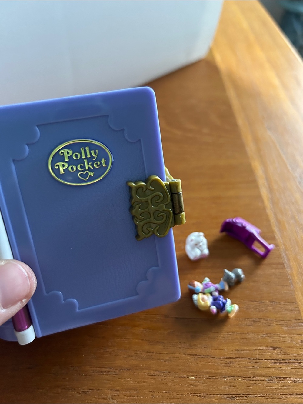 Rare 1995 Polly Pocket Storybook Compact with figures